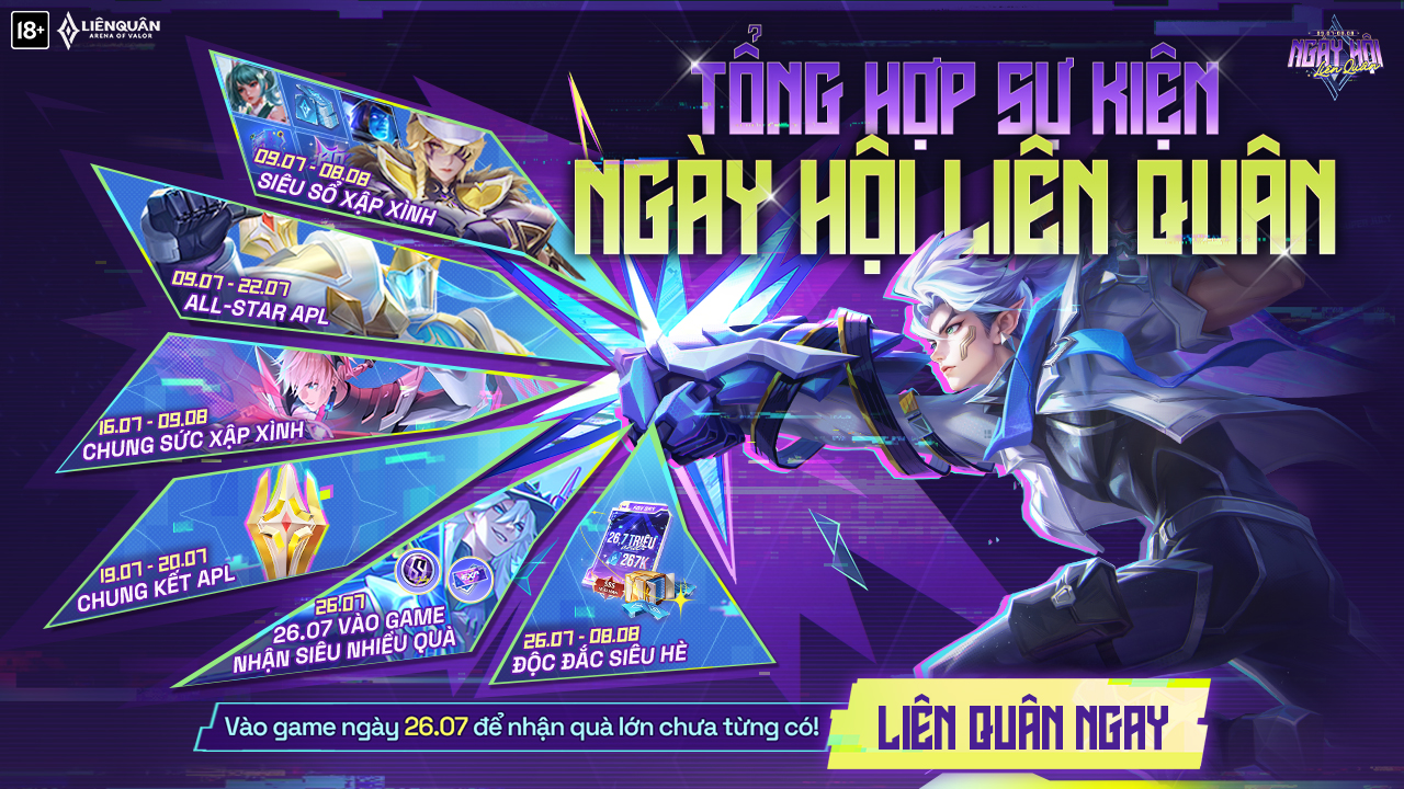 TỔNG HỢP SỰ KIỆN – NGÀY HỘI LIÊN QUÂN – HÈ XẬP XÌNH – QUÀ SẬP SÀN