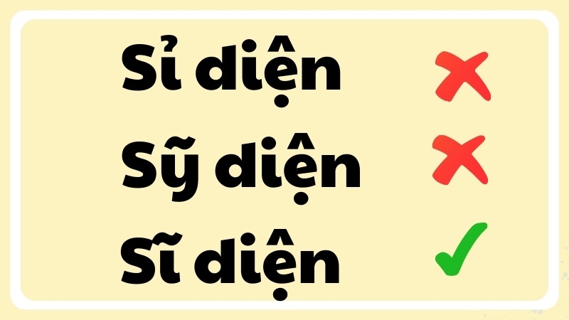 Sỉ diện hay sĩ diện, sỹ diện đúng chính tả?