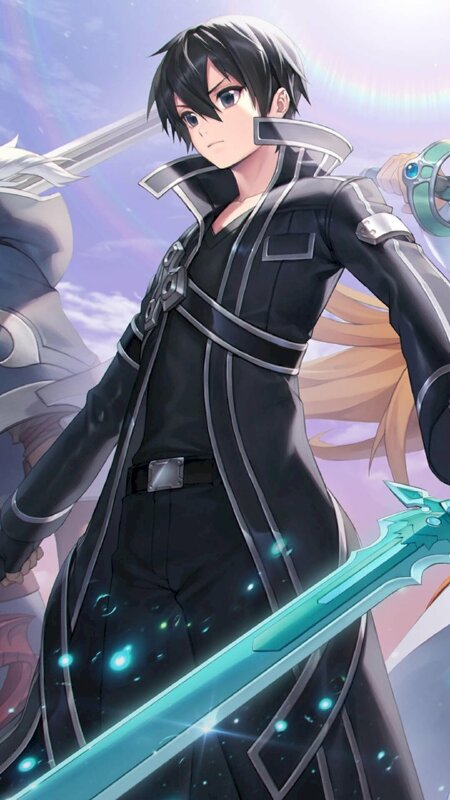 Ảnh nền điện thoại Kirito 4k: Hắc kiếm sĩ Kirito