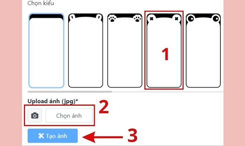 Chọn nút Tạo ảnh để hệ thống tự động xử lý