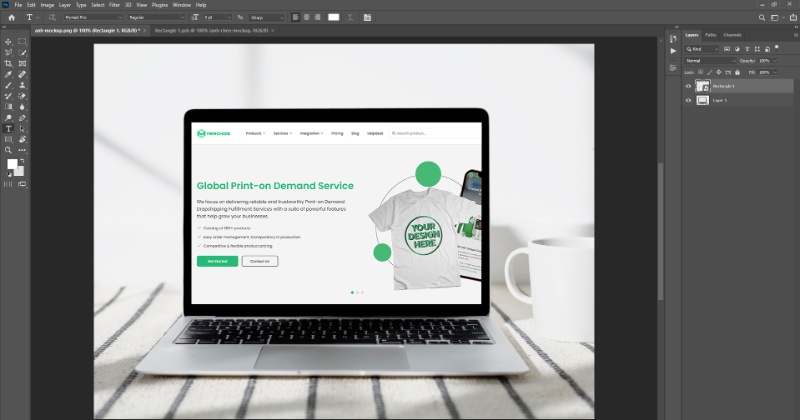 mockup đơn giản