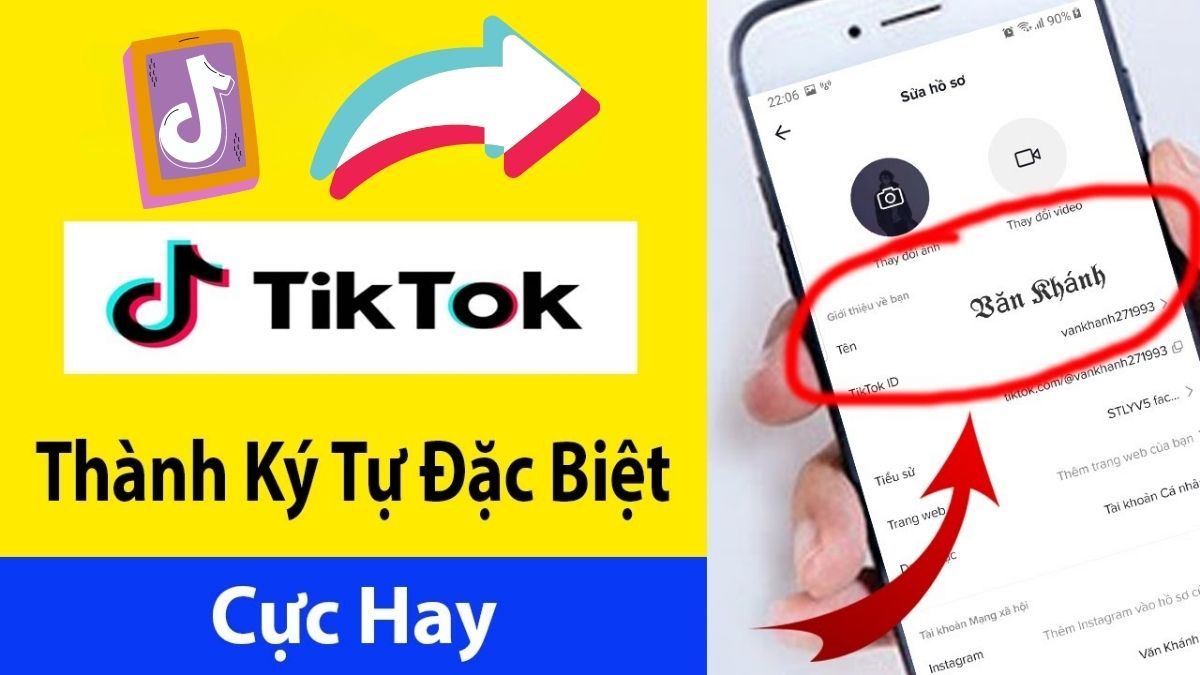 Tên TikTok bằng kí tự đặc biệt