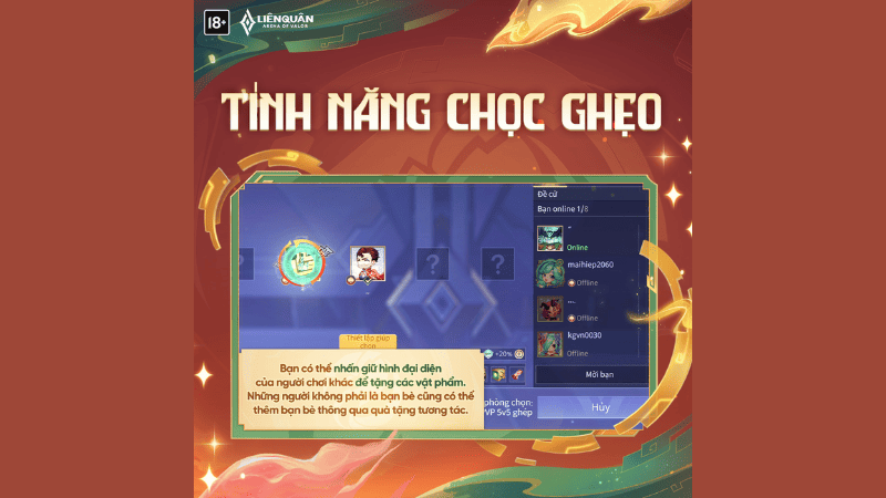 Setting t&iacute;nh năng chọc ghẹo trong Li&ecirc;n Qu&acirc;n cực th&uacute; vị