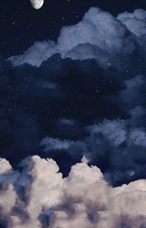 Wallpaper chill bầu trời ban đêm