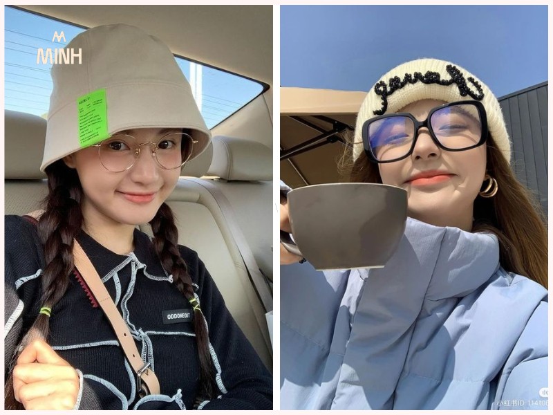 Cười tươi khi chụp hình cùng kính