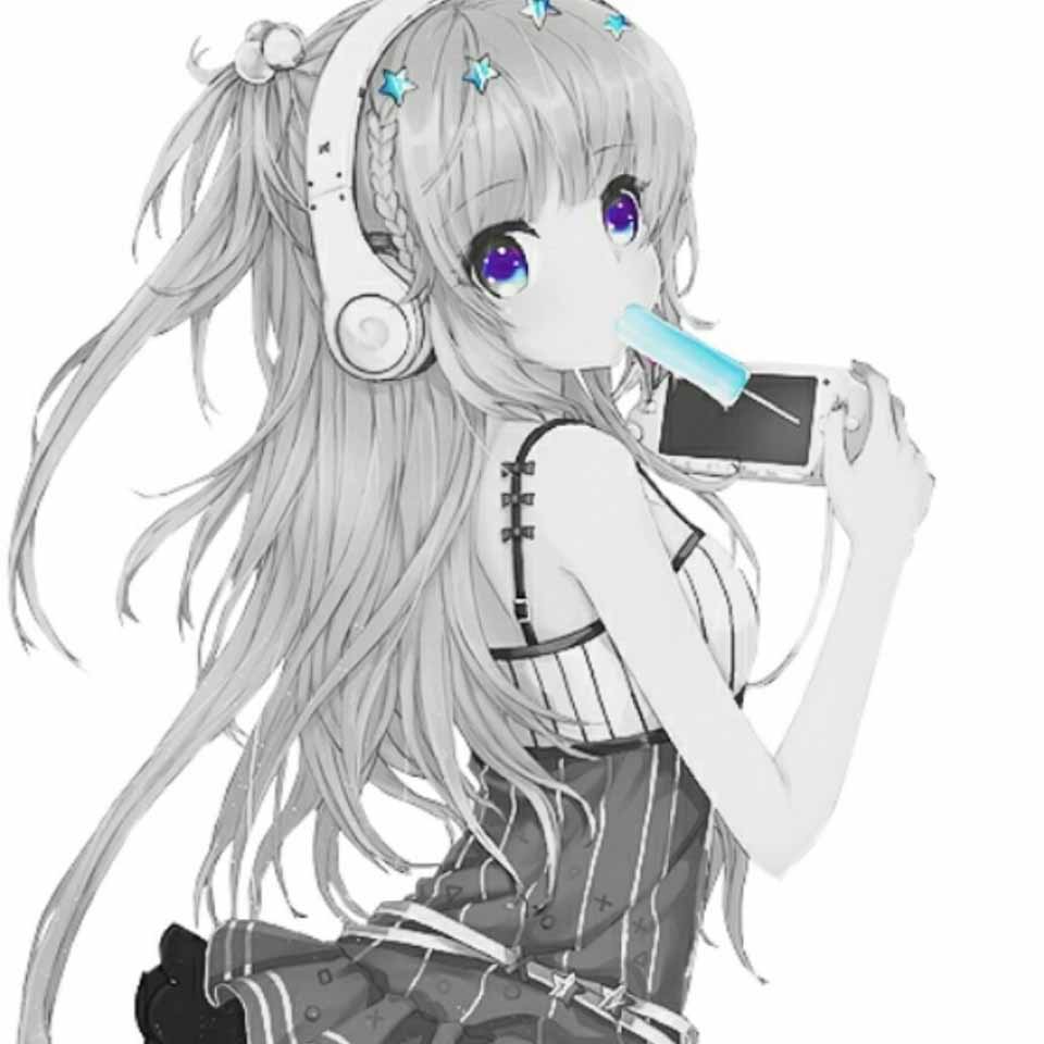 Anh anime nu trang den buon cool ngau 960px 960px avatar 6