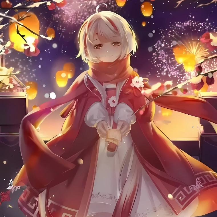 Avatar Tết năm mới cute anime