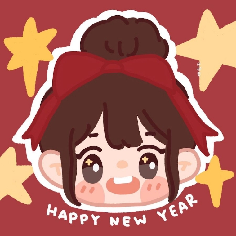 Avatar Tết cute Happy New Year