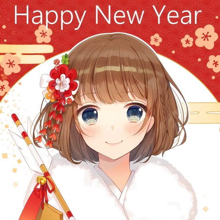 Avatar Tết anime cute Happy New Year