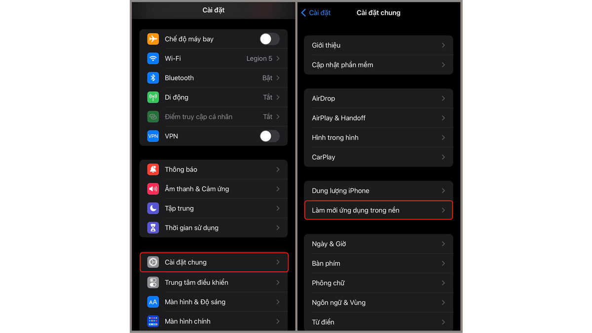 ứng dụng chạy ngầm