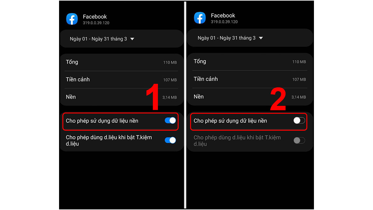 Tắt làm mới ứng dụng trong nền Android