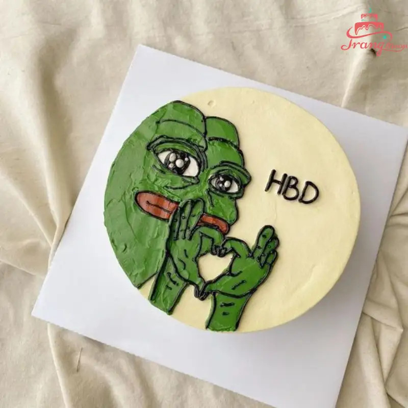 Mẫu bánh kem bựa cho nữ với meme vui nhộn, gây cười