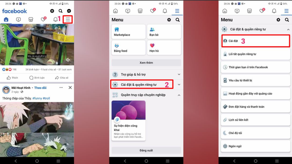 Cách tắt thông báo nêu bật trên Facebook bước 1