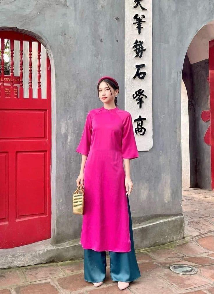 Một số dáng chụp áo dài tết đẹp 2
