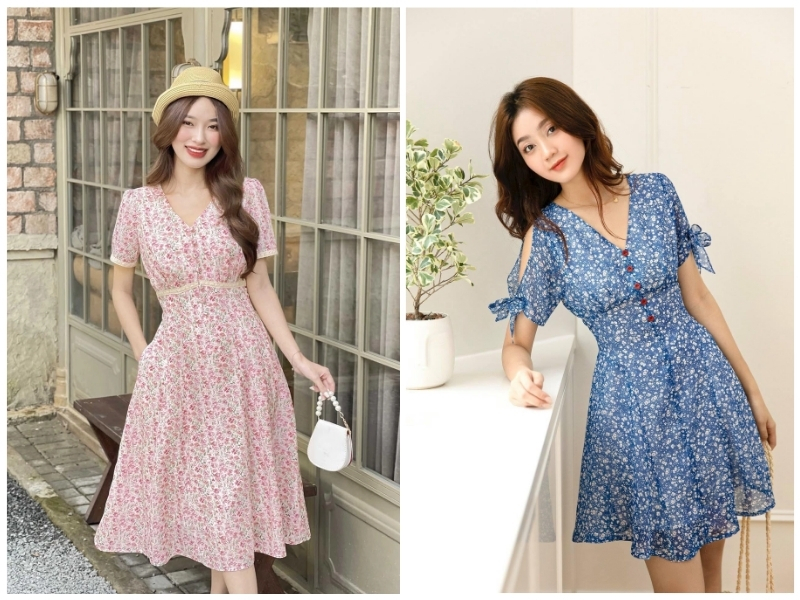 Các kiểu đầm hoa nhí đẹp và các cách phối đồ phù hợp nhất