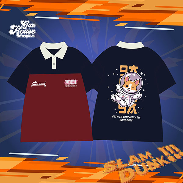 Mẫu logo áo lớp hình con chó chibi