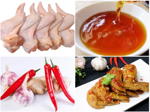 Nguyên liệu làm cánh gà chiên mắm tỏi ớt thơm ngon