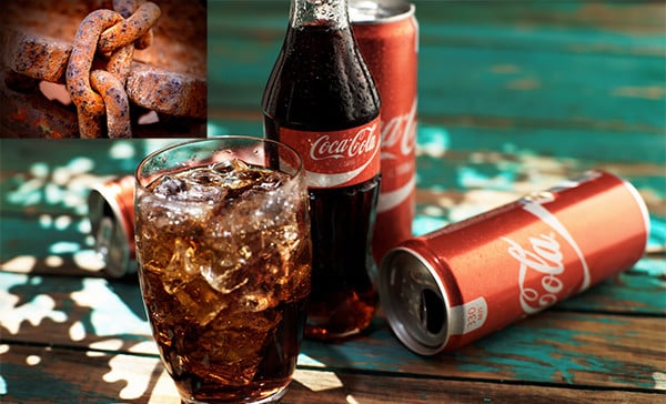 Cách tẩy rỉ sét trên sắt nhờ vào cocacola