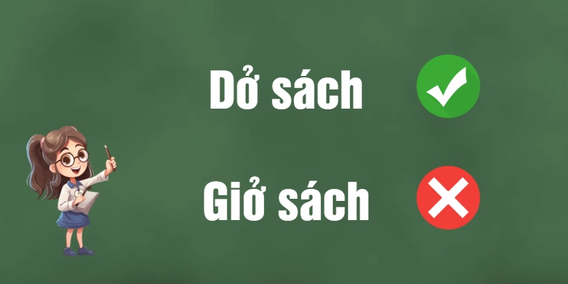 Giở sách hay dở sách: Phân biệt từ đúng chính tả?