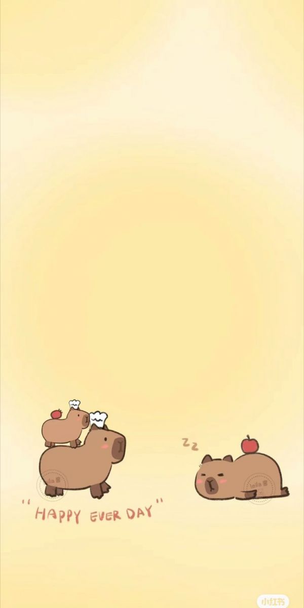 Hình nền capybara wallpaper chibi cute 