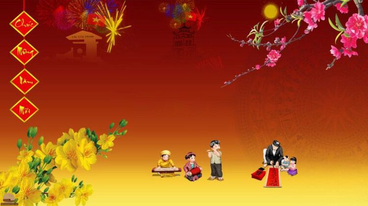 Hình nền Powerpoint Tết 2026 về chủ đề gia đình