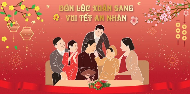 Hình nền Powerpoint Tết 2026 về chủ đề gia đình