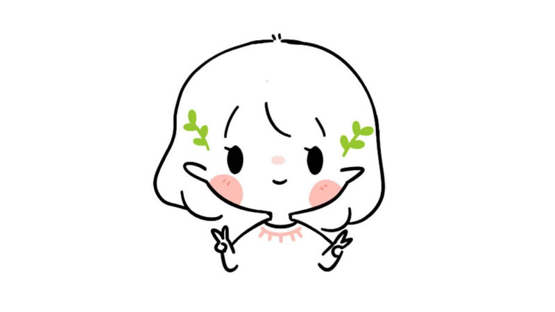 hình vẽ cute cô gái