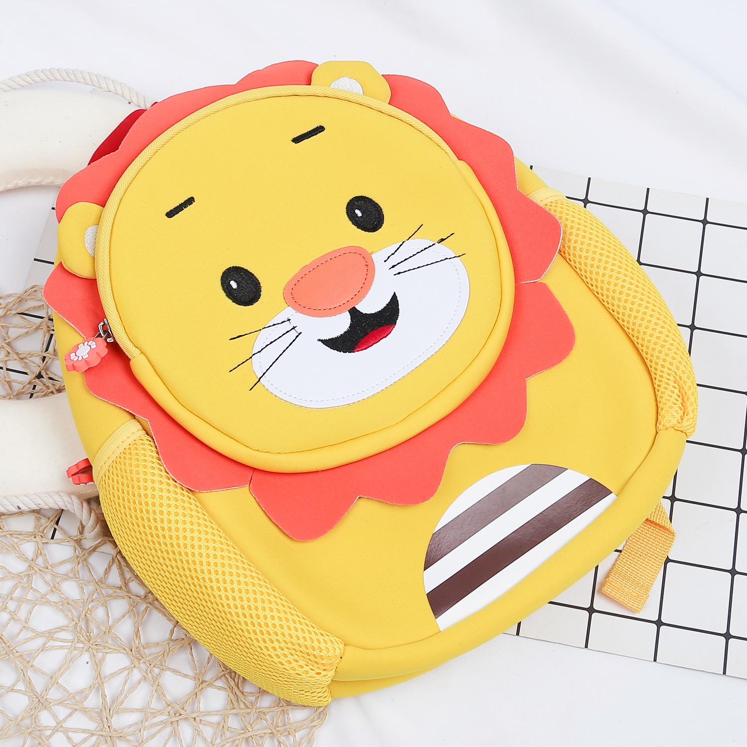 Balo cho bé MEETU hình hổ dễ thương (Vàng) hình 6