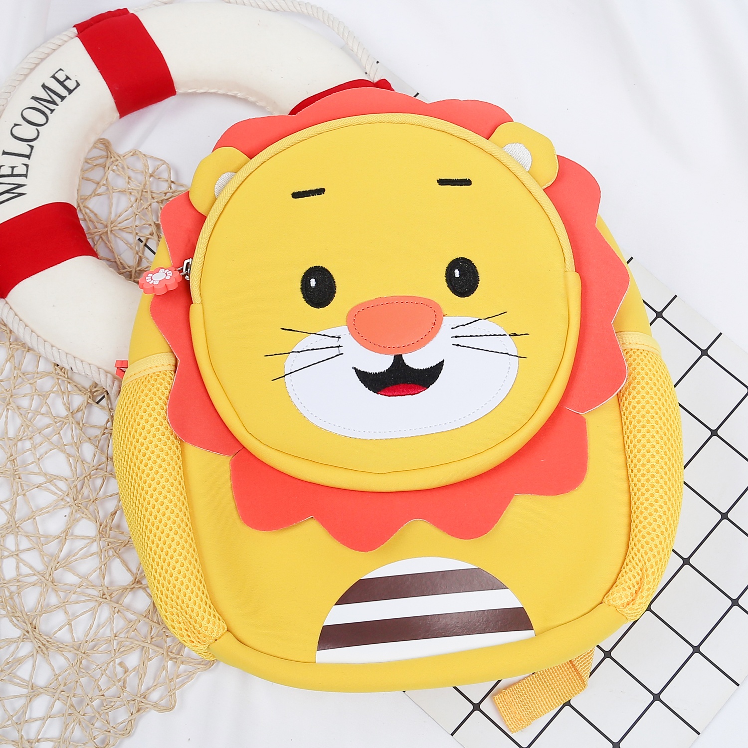 Balo cho bé MEETU hình hổ dễ thương (Vàng) hình 1