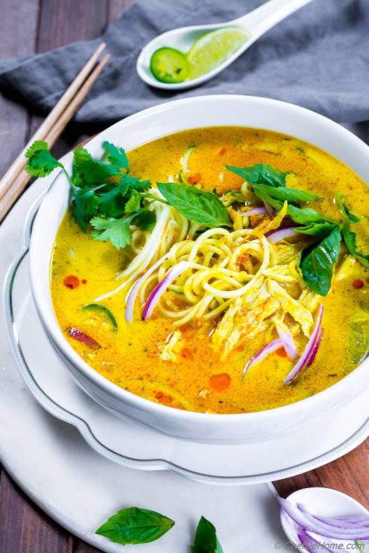 Chicken Khao Soi - Yellow Coconut Curry Soup