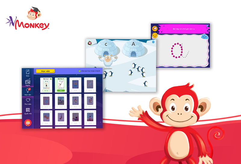 Học vần trên VMonkey. (Ảnh: Monkey)