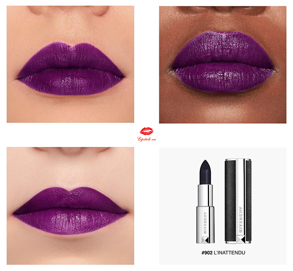 Son Givenchy 902 L’Inattendu Màu Tím Violet Đẹp Nhất