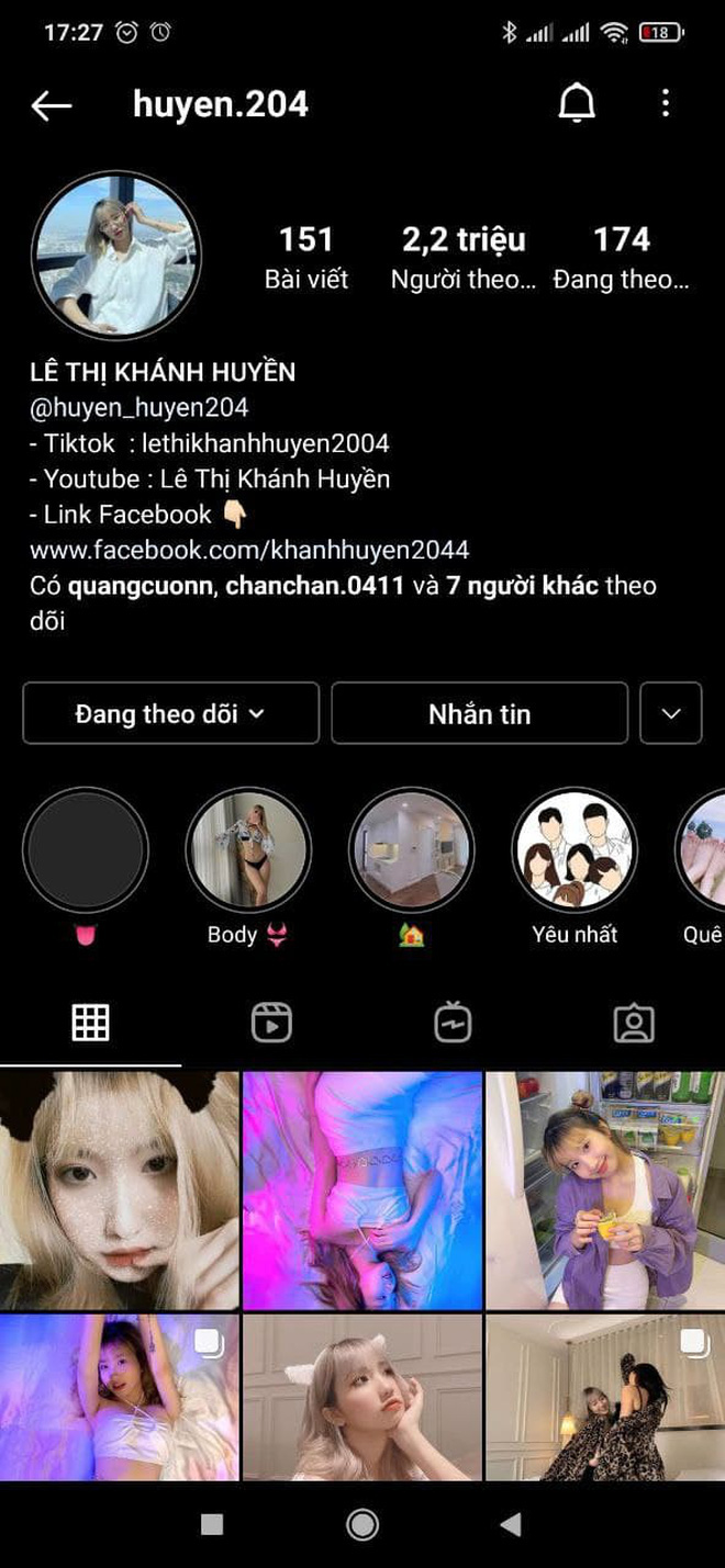 Thực hư thông tin Hot TikToker Lê Thị Khánh Huyền - người yêu mới của Duy Nhỏ kêu gọi mọi người tham gia group 18+ 5