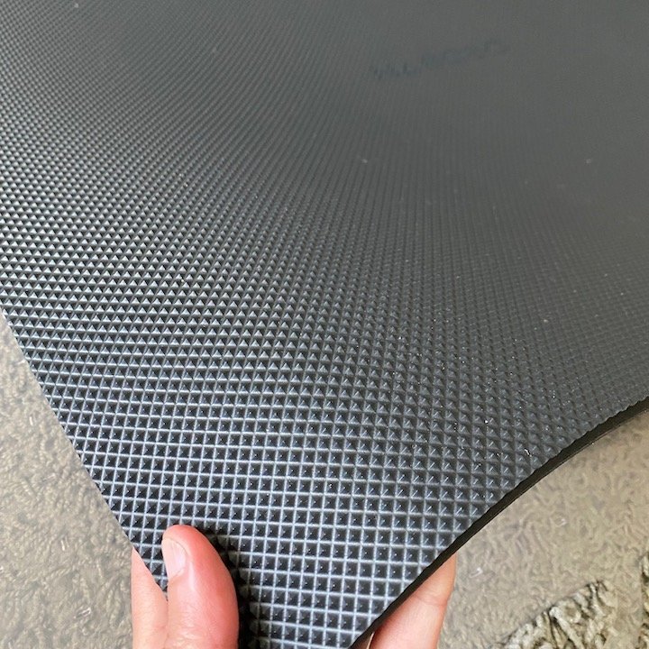 Close up of the texture on Naboso standing desk mat