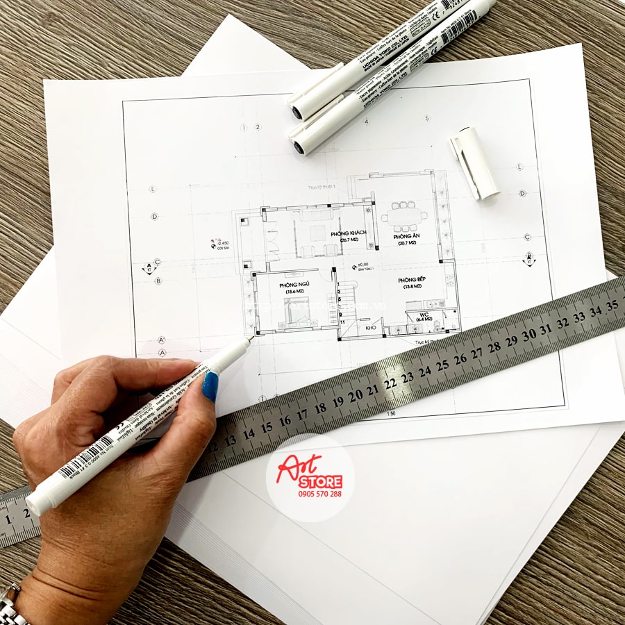 Giấy Ruki Trắng Hai Mặt Khổ A4A3 Định Lượng 180gsm
