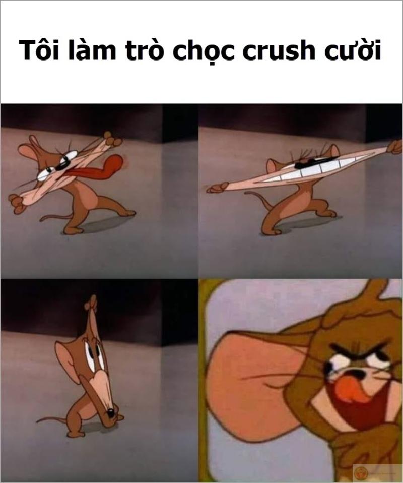 Tom mới tỏ tình một câu, Jerry chạy mất dép