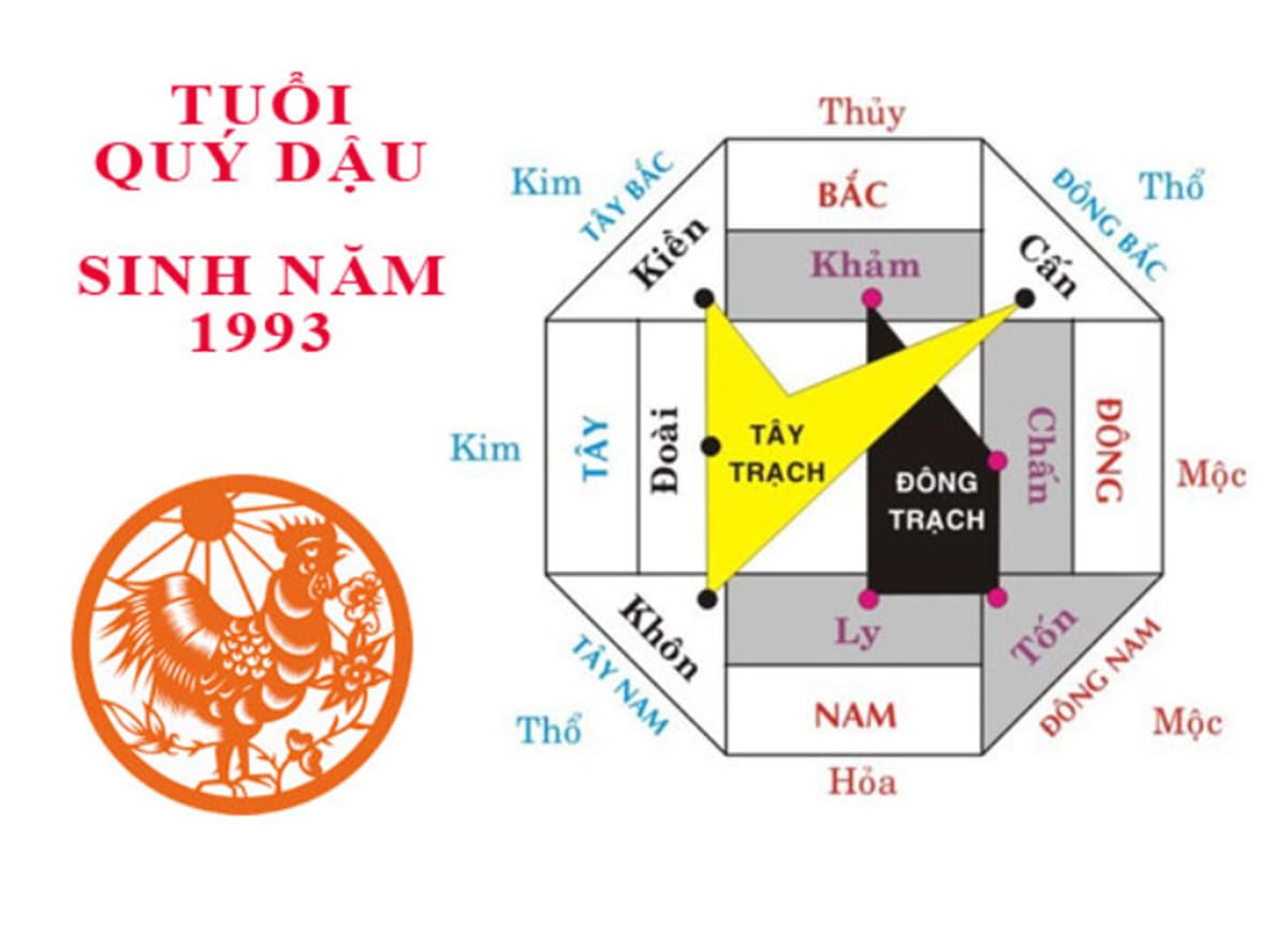 Hướng hợp phong thủy cho tuổi Quý Dậu 1993