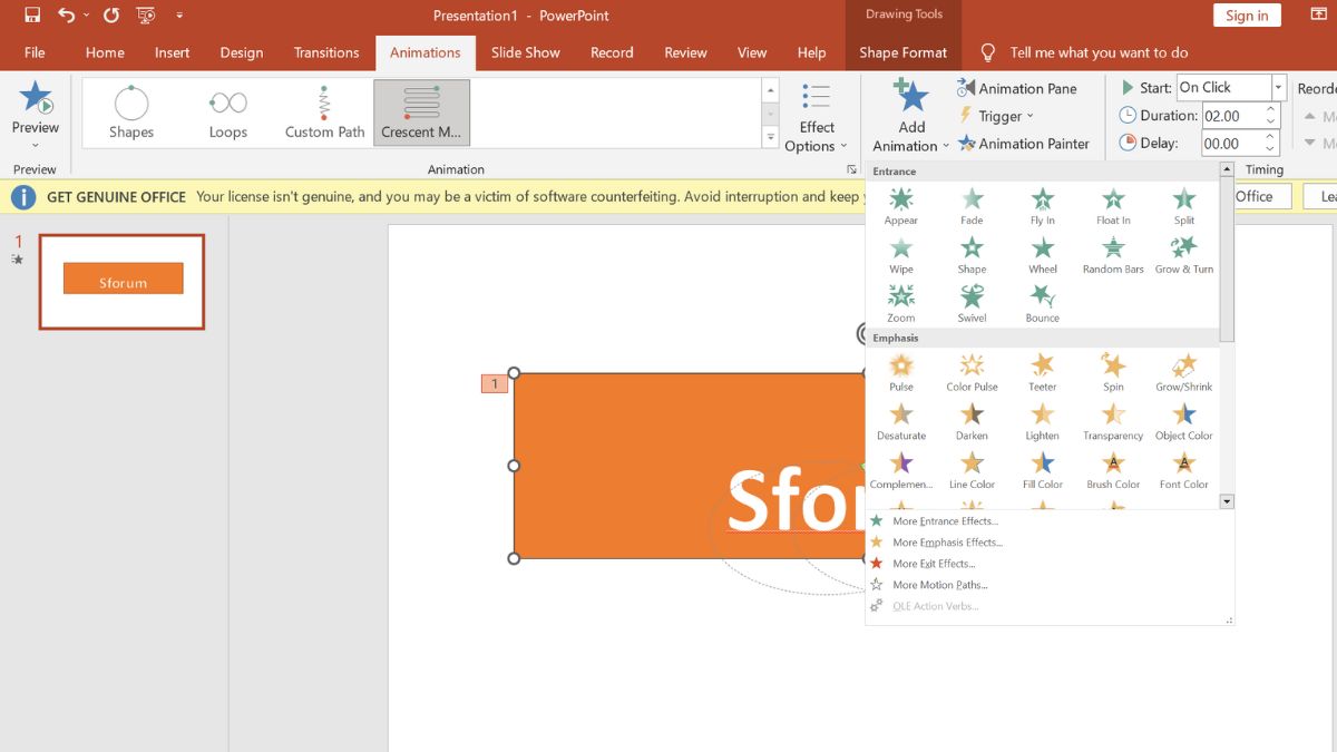 Bước 3: Cách tạo hiệu ứng cho hình ảnh trong Powerpoint