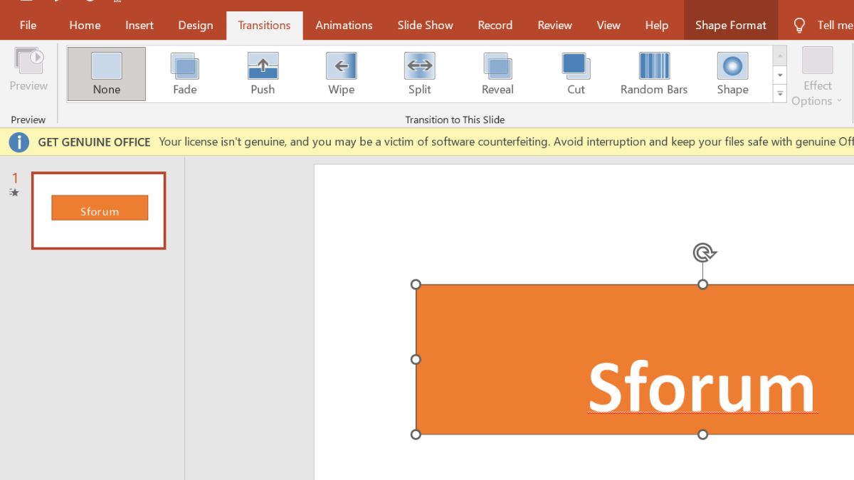 Bước 1: Cách làm hiệu ứng chuyển slide trong Powerpoint