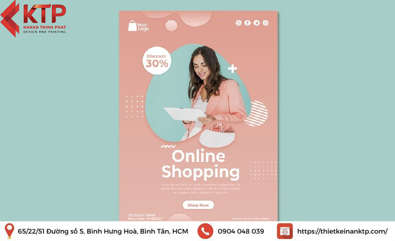 thiết kế poster chứa CTA