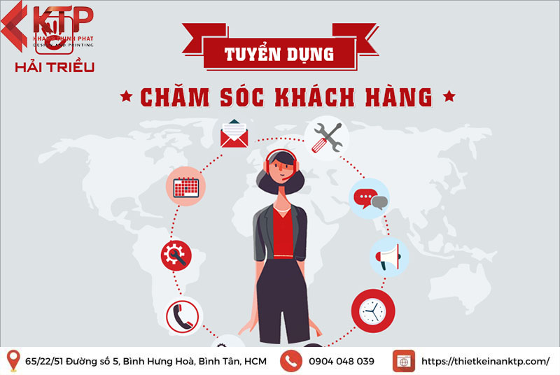 Poster tuyển chăm sóc khách hàng