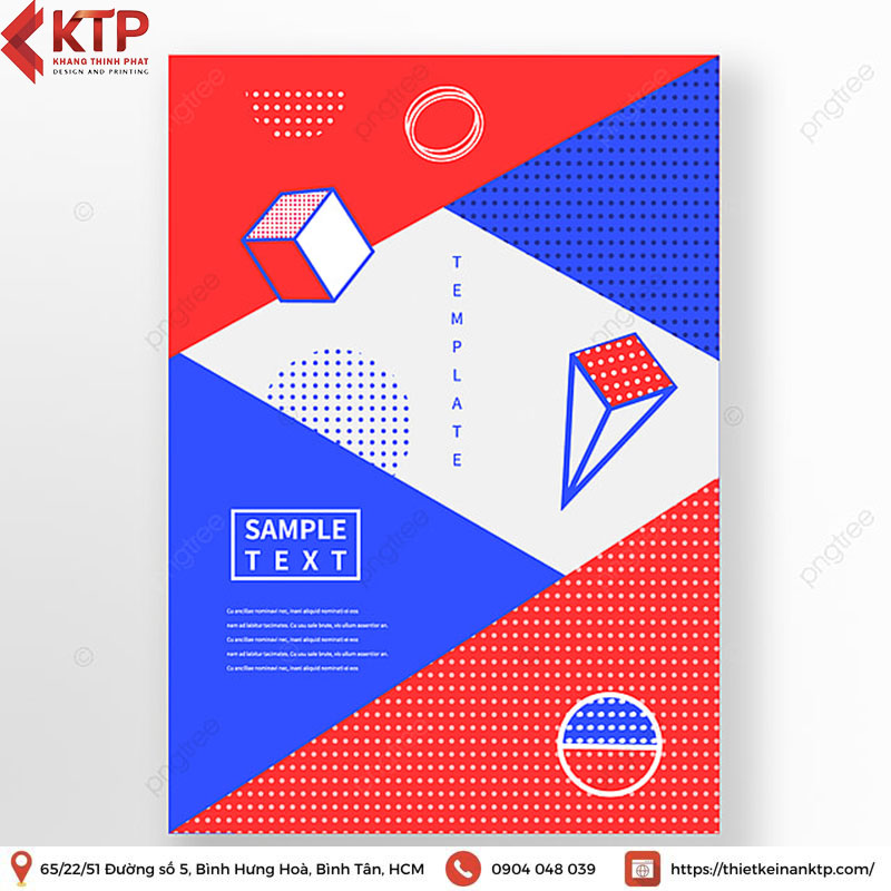 mẫu poster đẹp hình khối