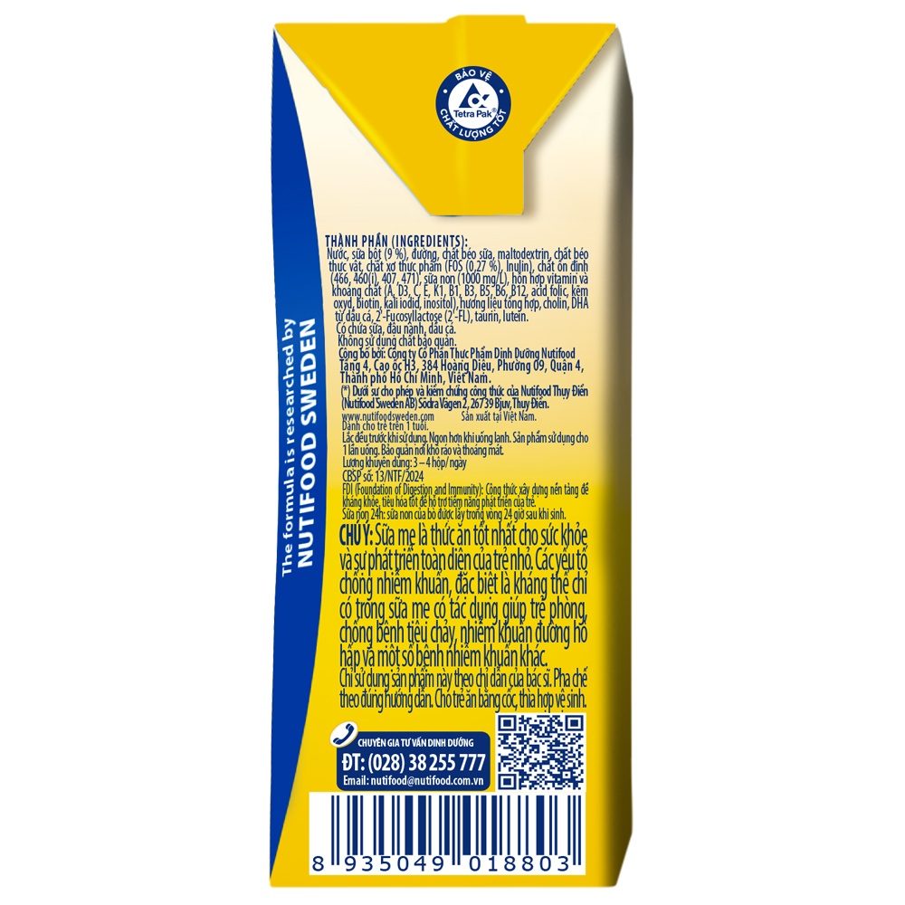 Sữa pha sẳn Nutifood GrowPlus+ Vàng 4*110ml hình 3