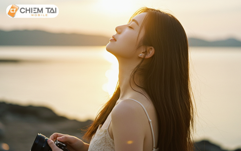 Tạo dáng tận hưởng hoàng hôn