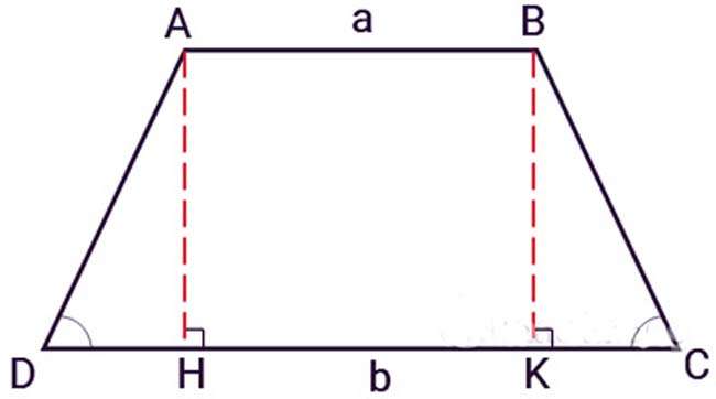 Cách tính diện tích hình thang chu vi hình thang