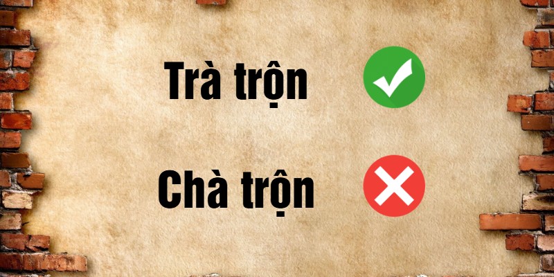 Trà trộn hay chà trộn đúng chính tả tiếng Việt?