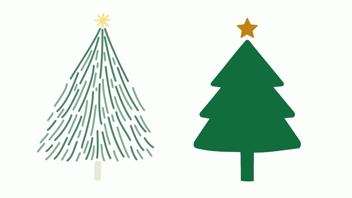 Mẫu vẽ cây thông Noel đẹp, đơn giản nhất