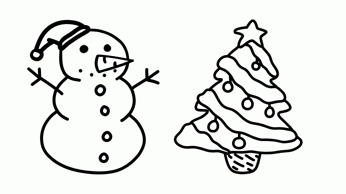 Mẫu vẽ cây thông Noel đẹp, đơn giản nhất