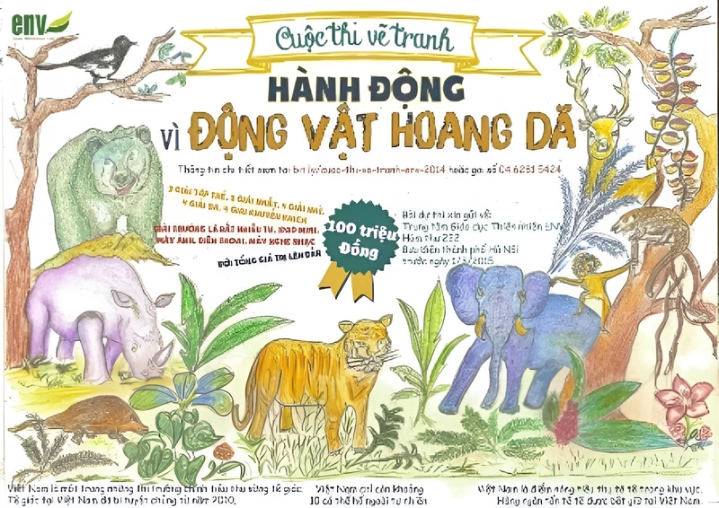 vẽ động vật hoang dã châu phi