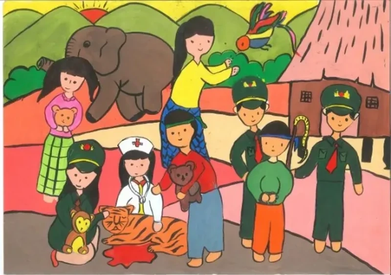 tranh vẽ bảo vệ động vật hoang dã